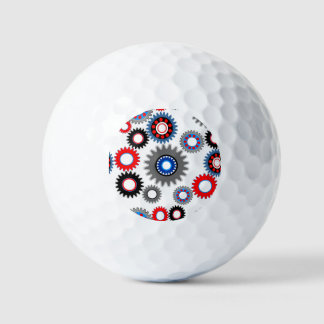 Colorful Gears Golf Balls