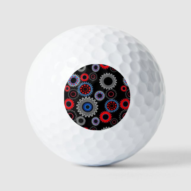 Colorful Gears Golf Balls (Front)