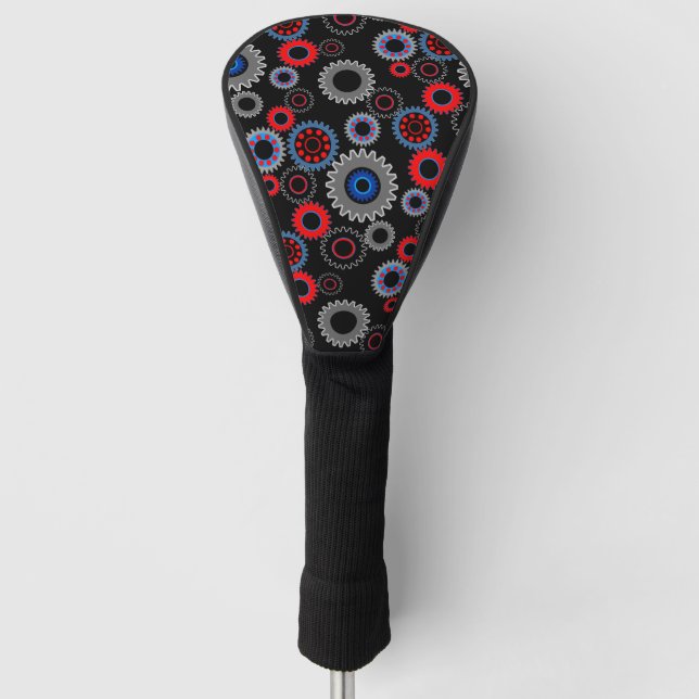 Colorful Gears Golf Head Cover (Front)
