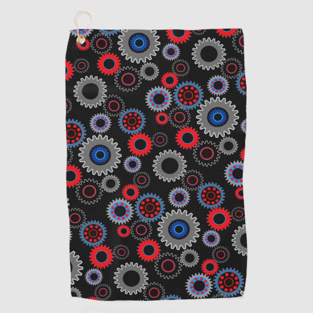 Colorful Gears Golf Towel (Front)