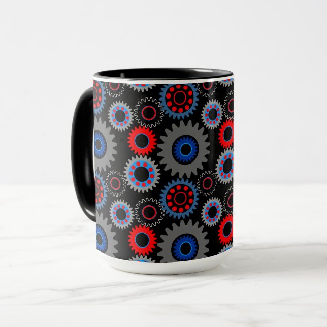 Colorful Gears Mug (Front Left)