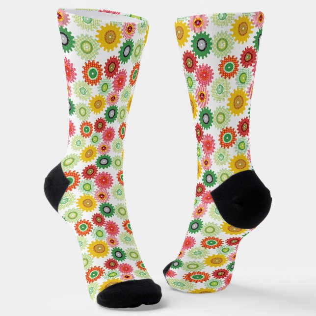 Colorful Gears Socks (Angled)