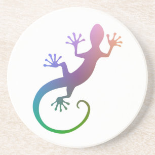 Colorful Gecko Drink Coaster