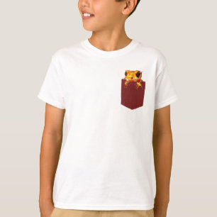 Colorful Gecko in Pocket T-Shirt