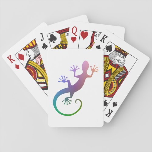 Colorful Gecko Poker Cards