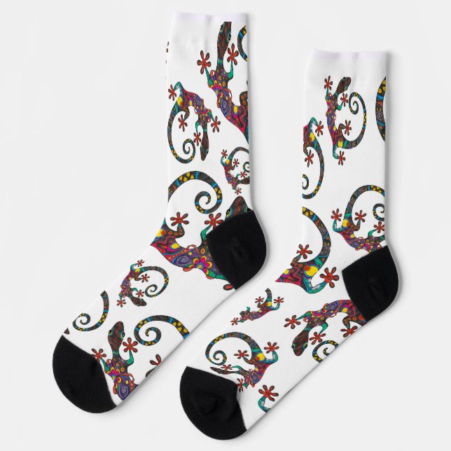 Colorful Gecko Socks (Left)