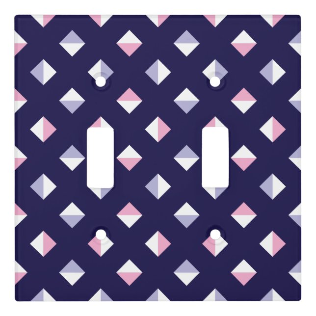 Colorful Gem Seamless Pattern Light Switch Cover (Front)