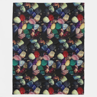 Colorful Gem Stones Fleece Blanket