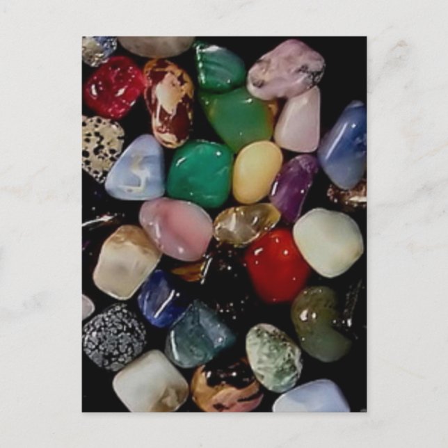 Colorful Gem Stones Postcard (Front)