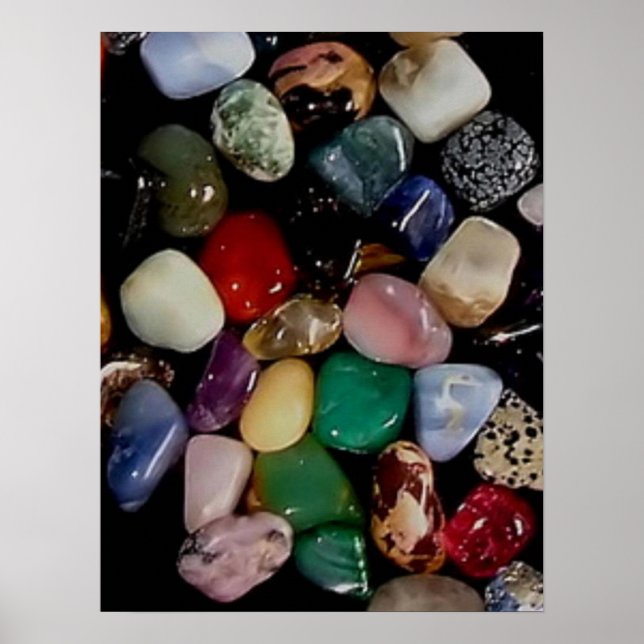 Colorful Gem Stones Poster (Front)