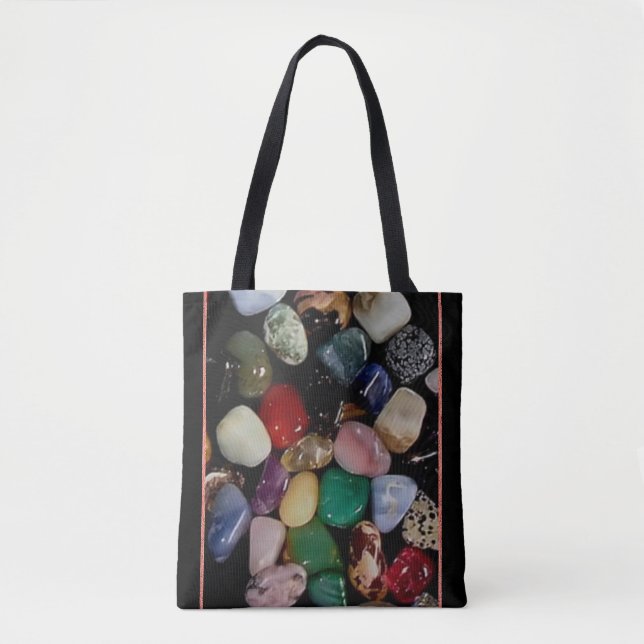 Colorful Gem Stones Tote Bag (Front)