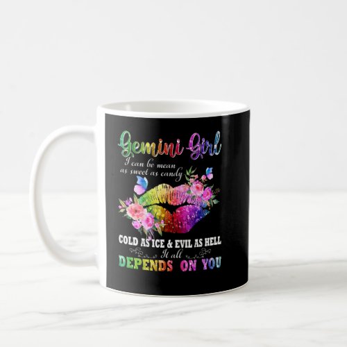 Colorful Gemini Girl  Ideas Gemini Zodiac Sign Cos Coffee Mug