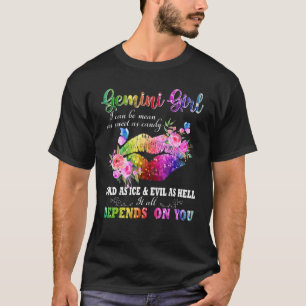 Colorful Gemini Girl Ideas Gemini Zodiac T-Shirt