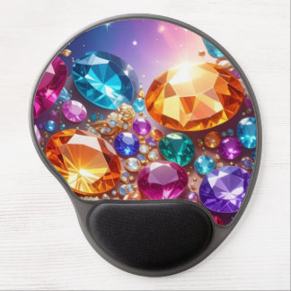 Colorful Gems & Jewels Gel Mouse Pad