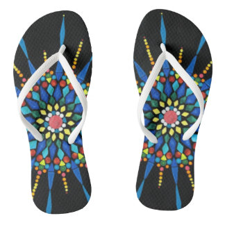 Colorful Gemstone Mosaic Flipflops