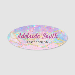 colorful gemstone name tag