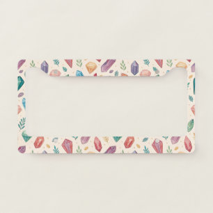 Colorful Gemstone Pattern (2) License Plate Frame