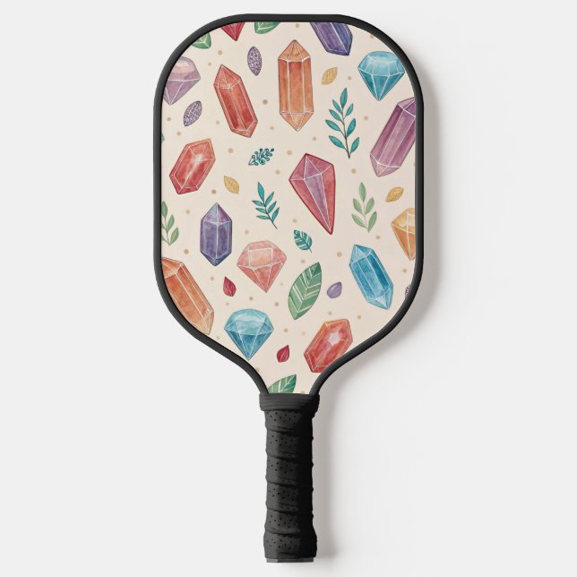 Colorful Gemstone Pattern (2) Pickleball Paddle (Front)