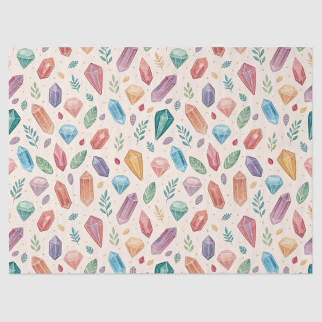 Colorful Gemstone Pattern (2) Tissue Paper (Front)
