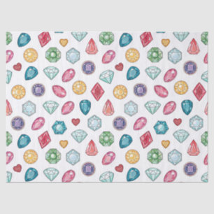 Colorful Gemstone Pattern (3) Tissue Paper