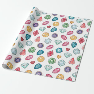 Colorful Gemstone Pattern (3) Wrapping Paper