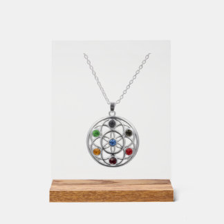 Colorful Gemstone Tree Pendant Acrylic Sign