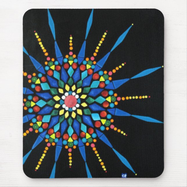 Colorful Gemstones Mosaic Mouse Pads (Front)
