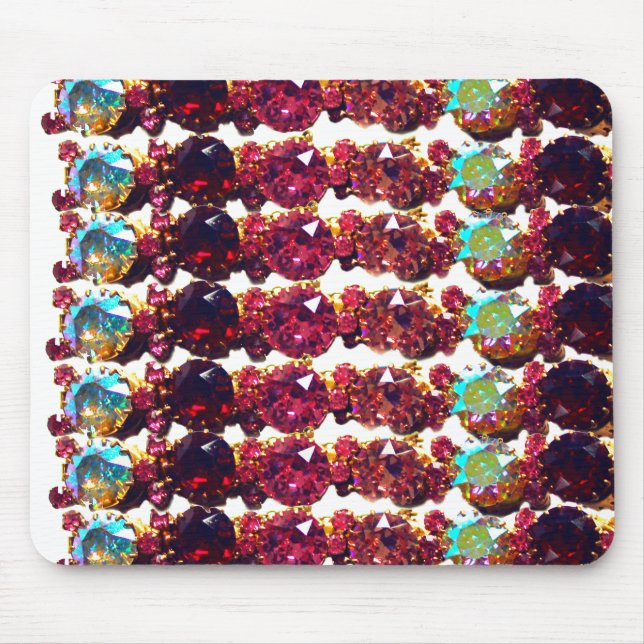 Colorful Gemstones, rubies, diamonds, sapphires Mouse Pad (Front)