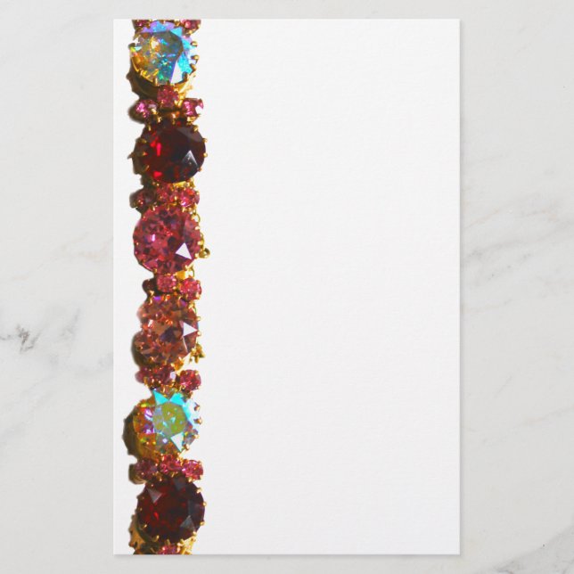 Colorful Gemstones rubies diamonds sapphires Stationery (Front)