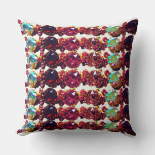 Colorful Gemstones, rubies, diamonds, sapphires Throw Pillow