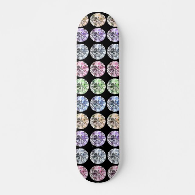 Colorful gemstones skateboard (Front)