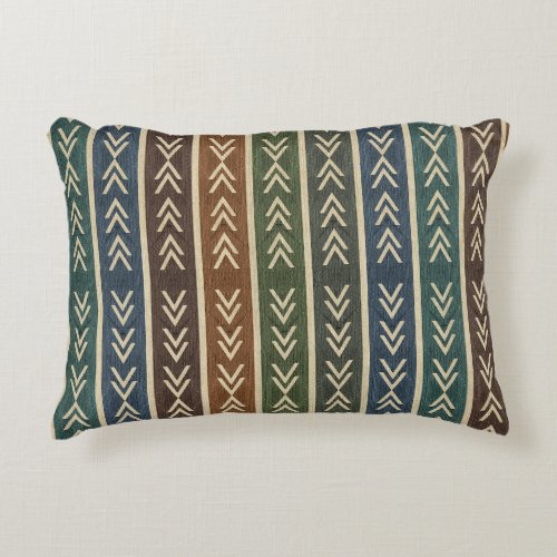 Colorful Geo Mud Cloth   Accent Pillow