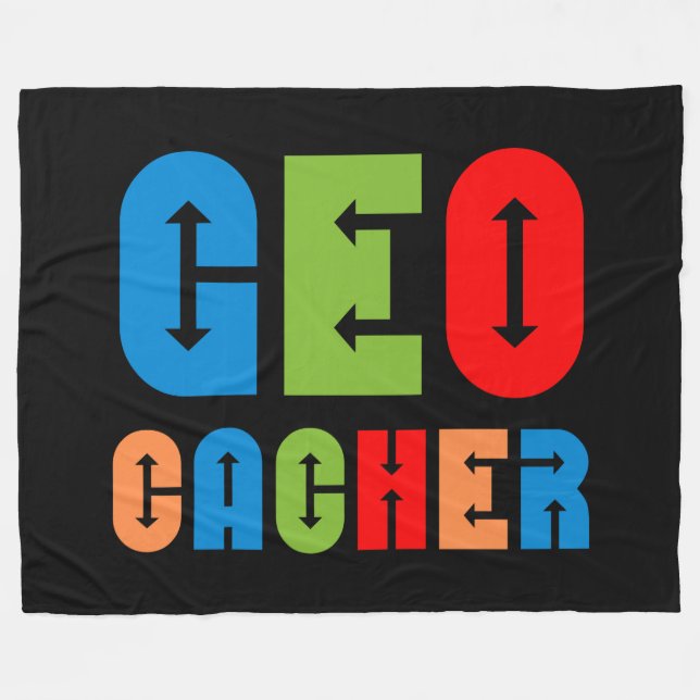 Colorful Geocacher Arrows Fleece Blanket (Front (Horizontal))