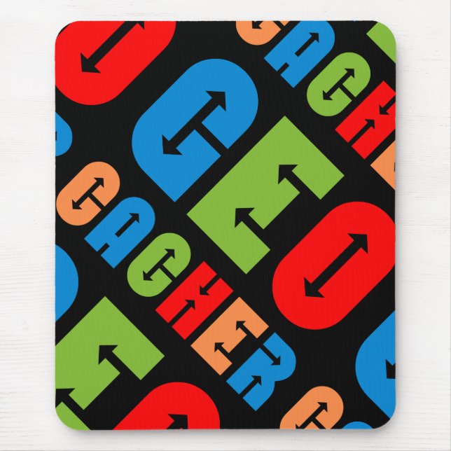 Colorful Geocacher Arrows Mouse Pad (Front)