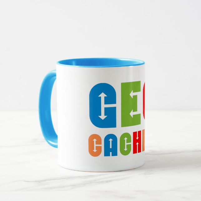 Colorful Geocacher Arrows Mug (Front Left)