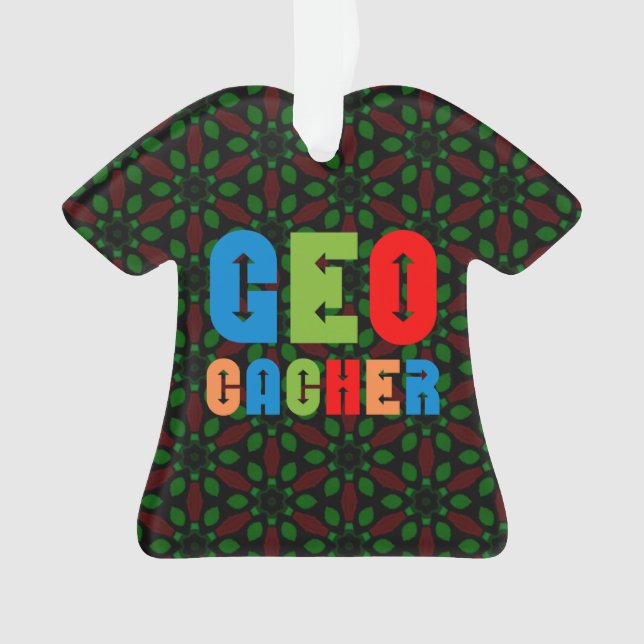 Colorful Geocacher Arrows Ornament (Front)