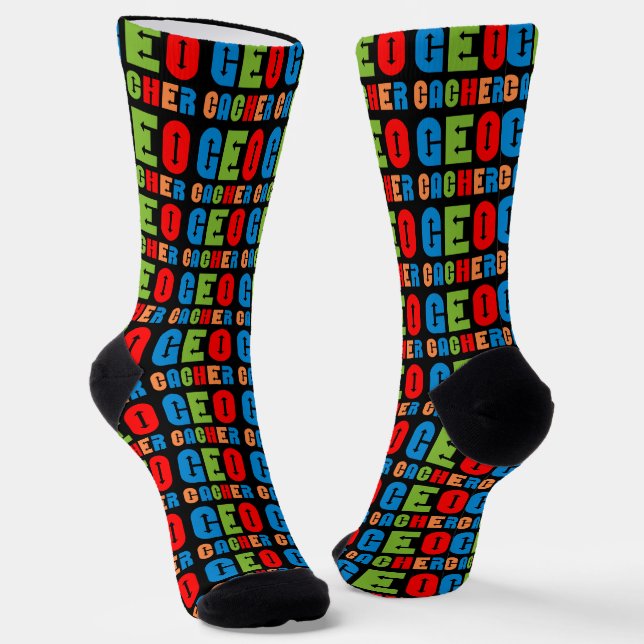 Colorful Geocacher Arrows Socks (Angled)