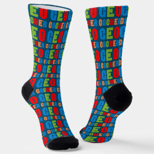 Colorful Geocacher Arrows Socks