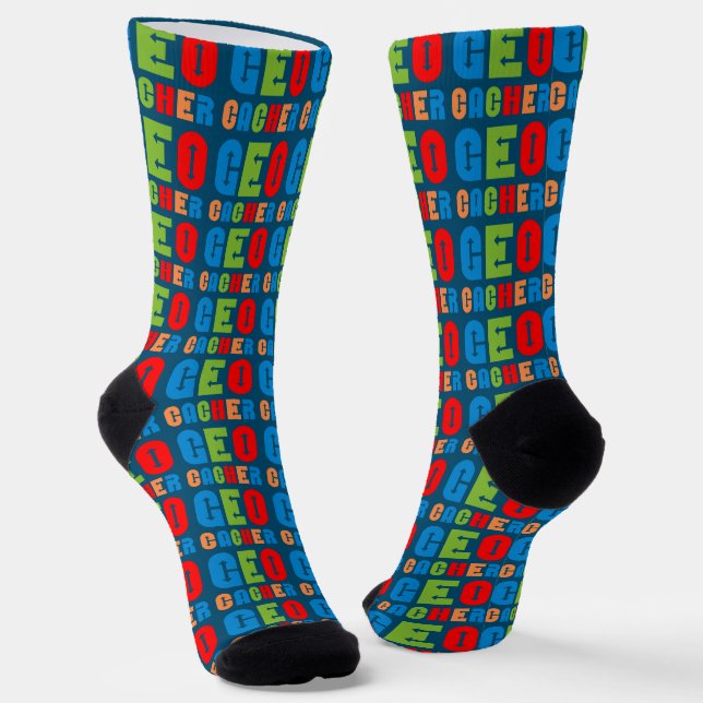 Colorful Geocacher Arrows Socks (Angled)