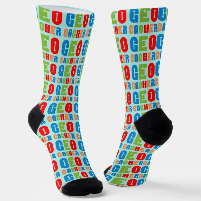 Colorful Geocacher Arrows Socks (Angled)