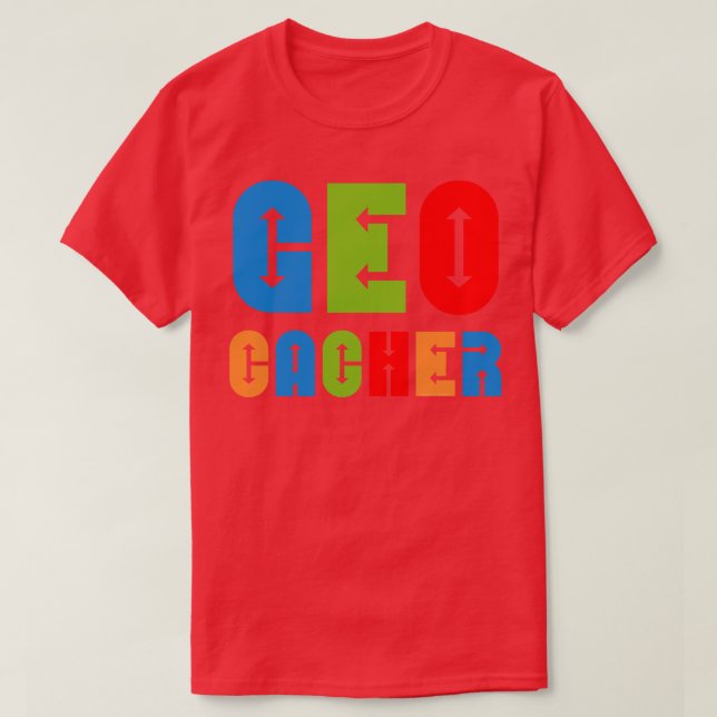 Colorful Geocacher Arrows T-Shirt (Design Front)