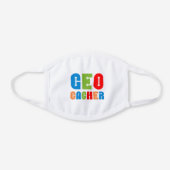 Colorful Geocacher Arrows White Cotton Face Mask (Front)