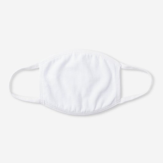 Colorful Geocacher Arrows White Cotton Face Mask (Back)