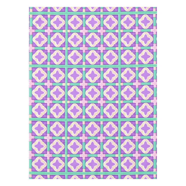Colorful Geometric Abstract Art Tablecloth (Front)