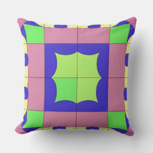 Colorful Geometric Abstract Art Throw Pillow