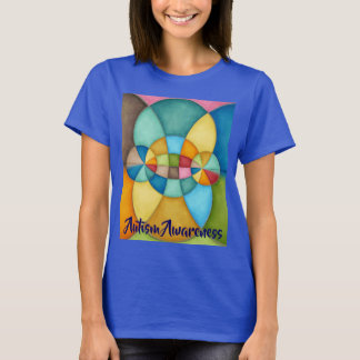 Colorful Geometric Abstract Autism Awareness T-Shirt