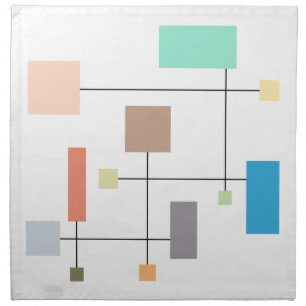 Colorful Geometric Abstract Cloth Napkin