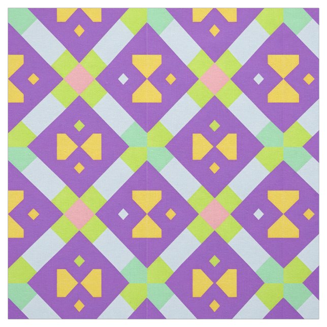 Colorful Geometric Abstract Design Fabric (Swatch)