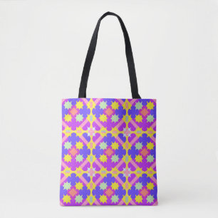 Colorful Geometric Abstract Design Tote Bag