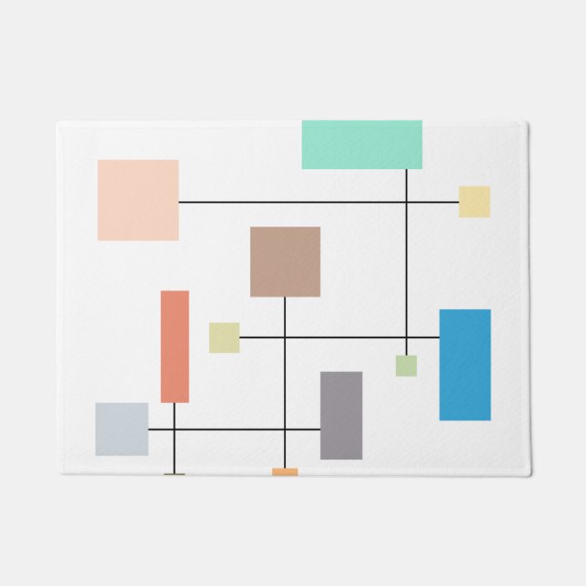 Colorful Geometric Abstract Doormat (Front)